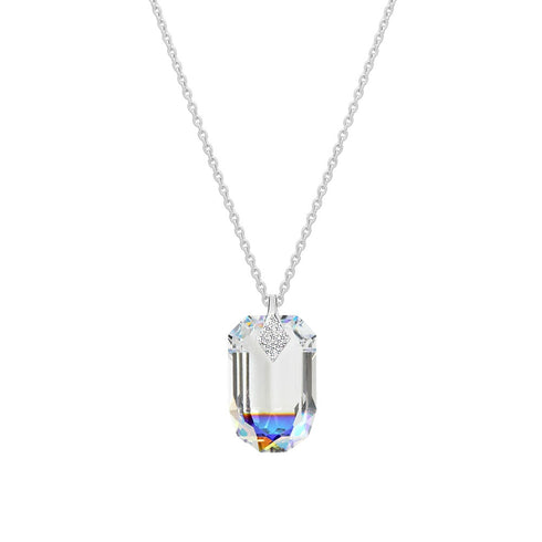 Sudraba kulons "Simbioze (Aurora Borealis)" ar Swarovski™ kristāliem